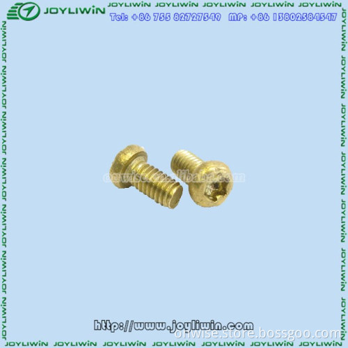 CNC Precision parts small blue zinc-plated brass screw for electronic components